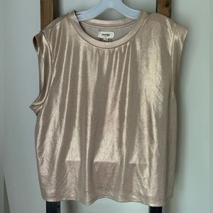 Anthropologie Shiny sleeveless blouse size L